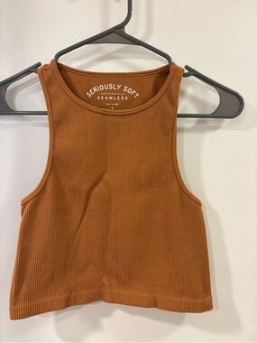 5/$25 Aeropostale Ribbed Seamless Tank Top - Rust Brown